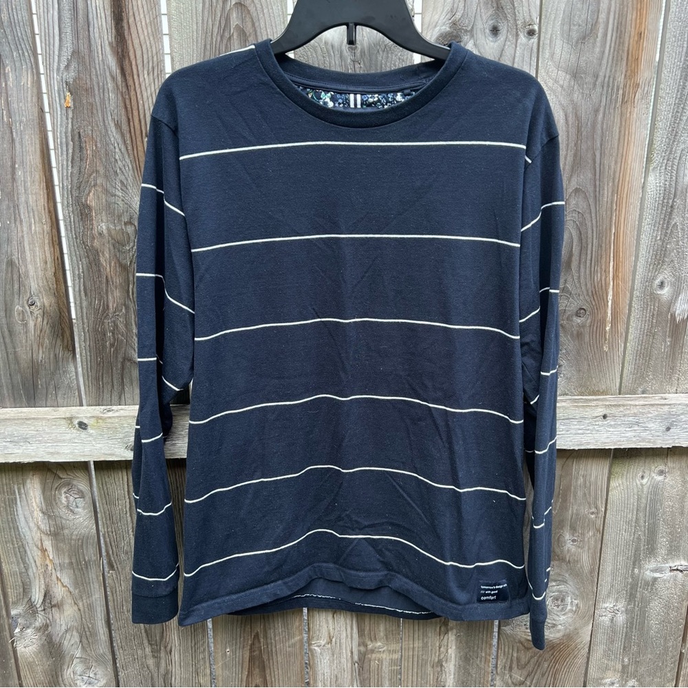 Men’s Striped Navy Long Sleeve